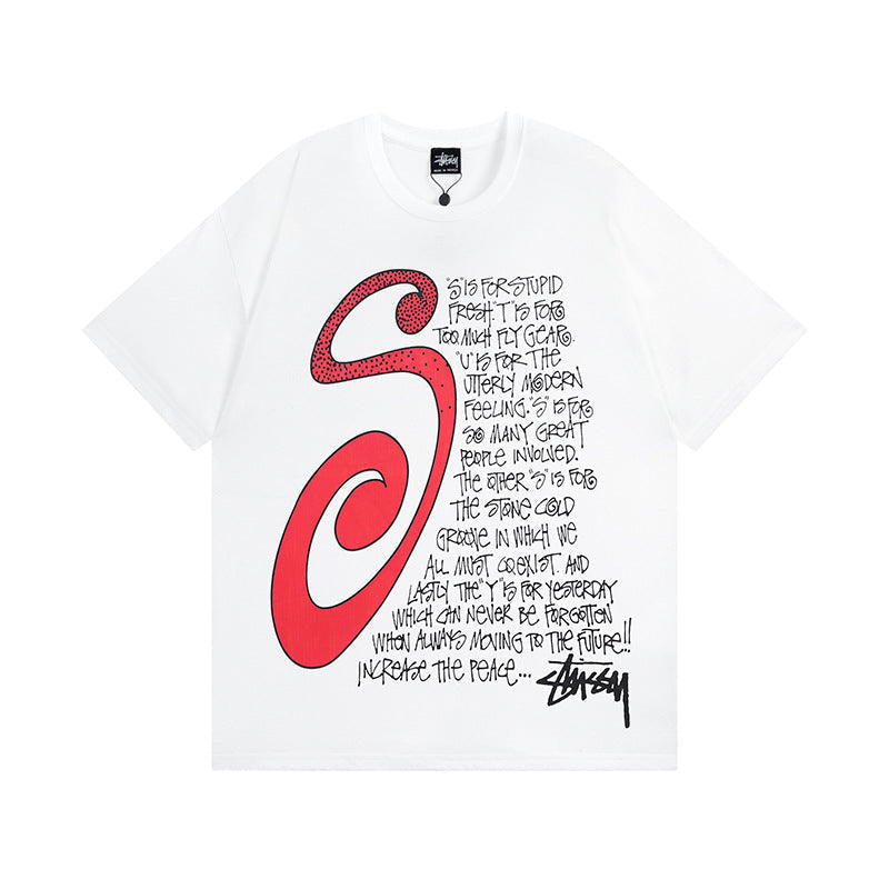 Stussy T Shirts Casual Loose Couple T Shirts